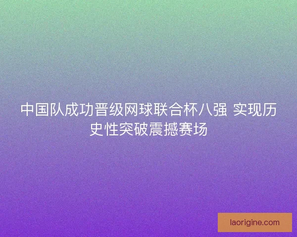 中国队成功晋级网球联合杯八强 实现历史性突破震撼赛场