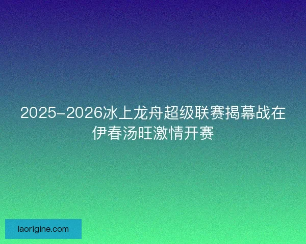 2025-2026冰上龙舟超级联赛揭幕战在伊春汤旺激情开赛